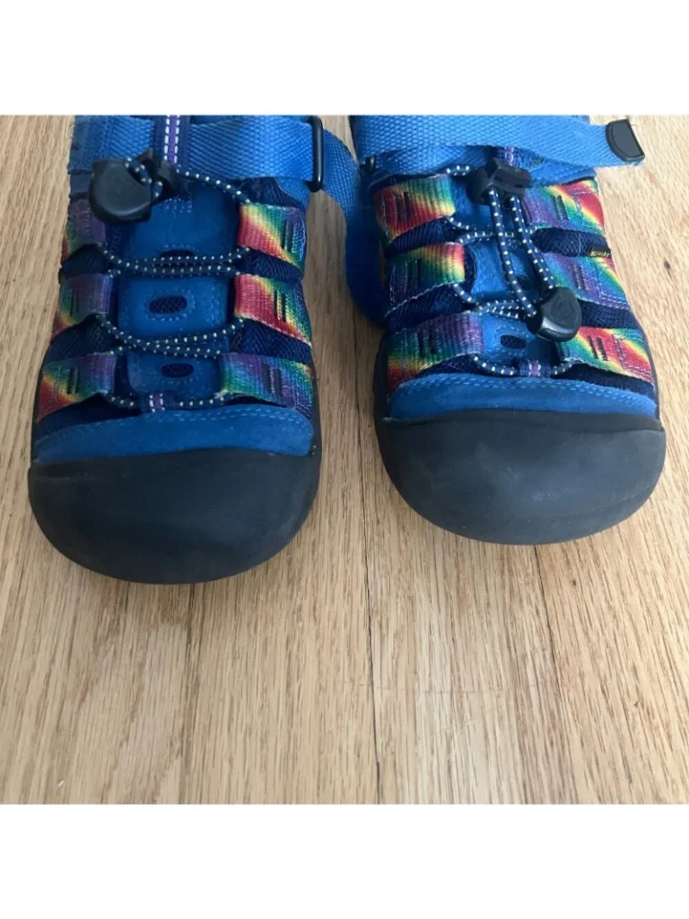 Keen Newport H2Sho Water Hiking Shoes Blue Rainbow Big Kid's Size 3